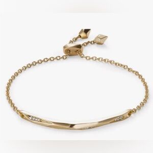 Kendra Scott Gold Adjustable Chain Bar Bracelet